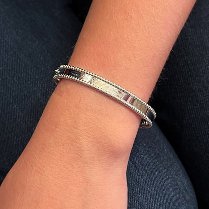 Van Cleef Perlée Signature White Gold Bracelet