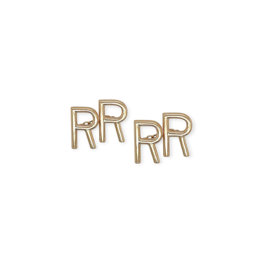 Cartier Gold Initial "R" Cufflinks