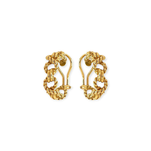Tiffany Gold Ropework Hoop Earrings