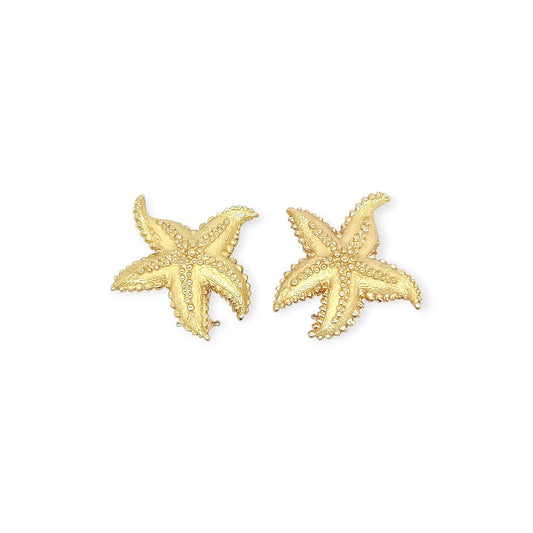 Tiffany Textured Gold Starfish Earrings