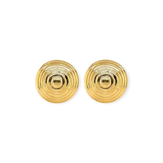 Gold Concentric Circle Earrings