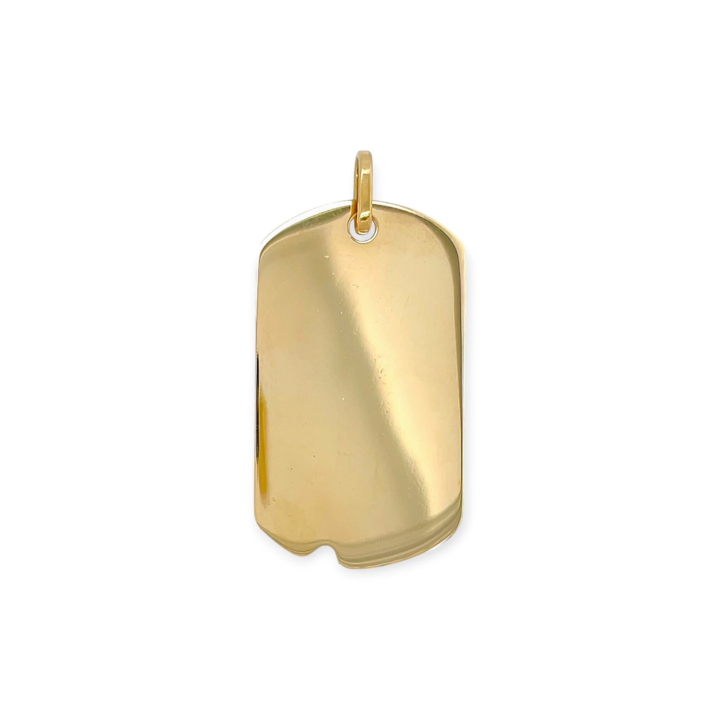David Webb Gold Dog Tag Pendant
