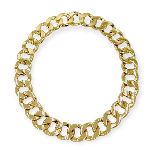 Gold Curb Link Necklace