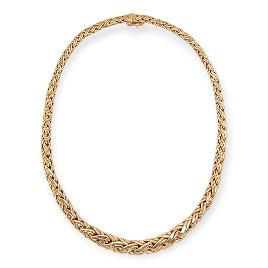 Tiffany Gold Braided Necklace