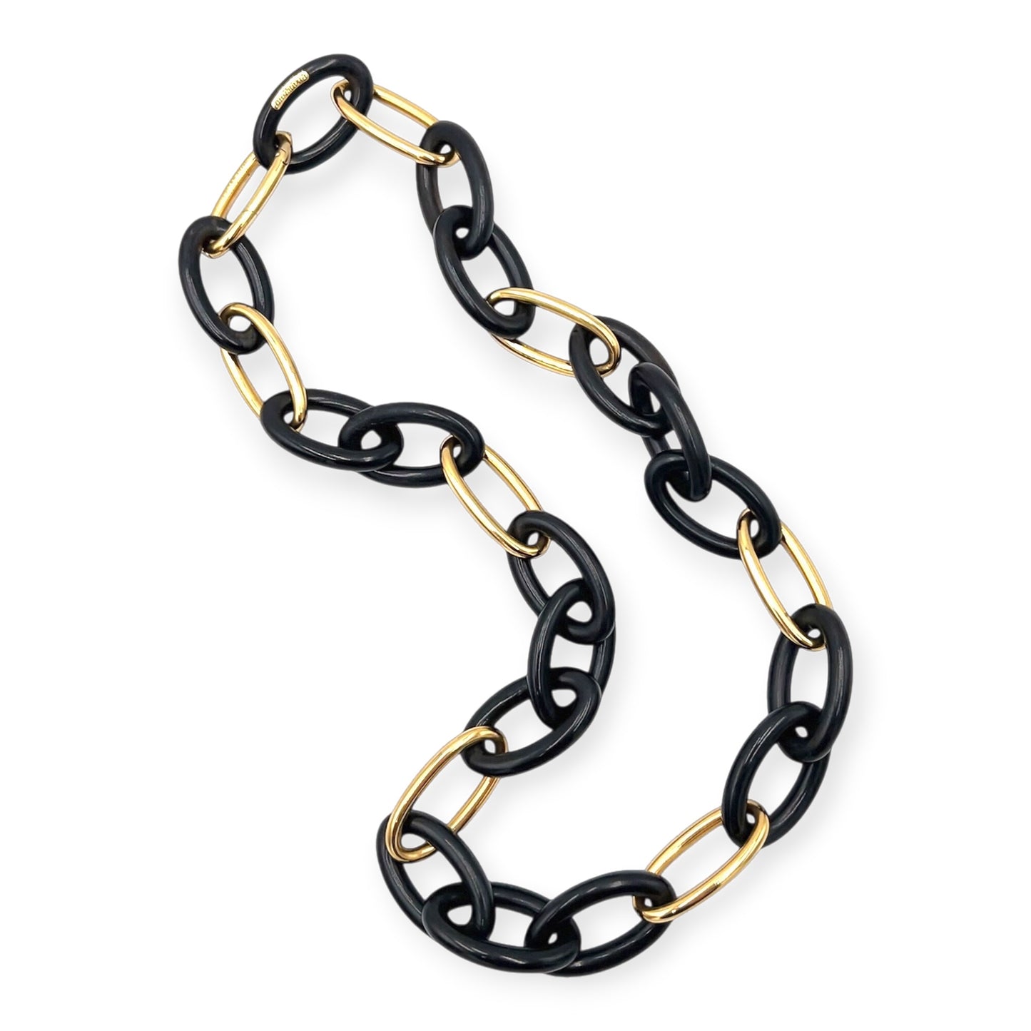 Oromalia Gold Wood Link Necklace