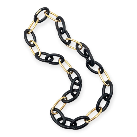 Oromalia Gold Wood Link Necklace