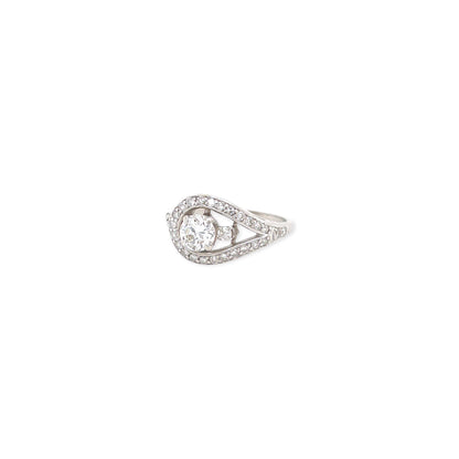 White Gold Old European Cut Diamond Ring