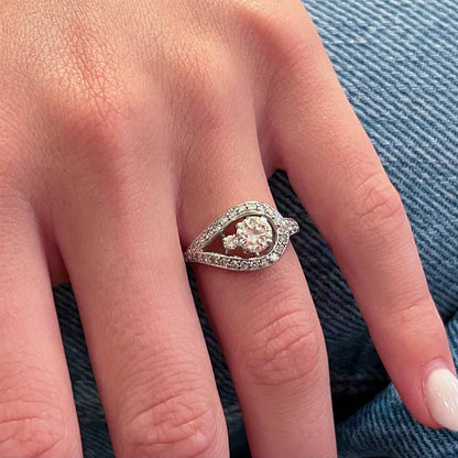 White Gold Old European Cut Diamond Ring