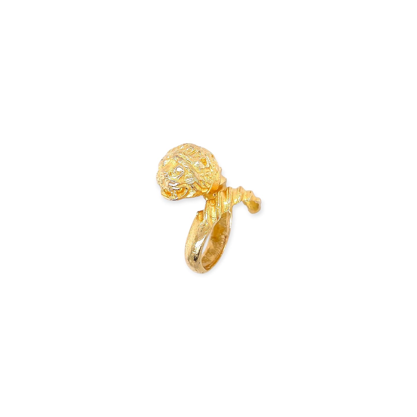 Gold Chimera Head Bypass Ring