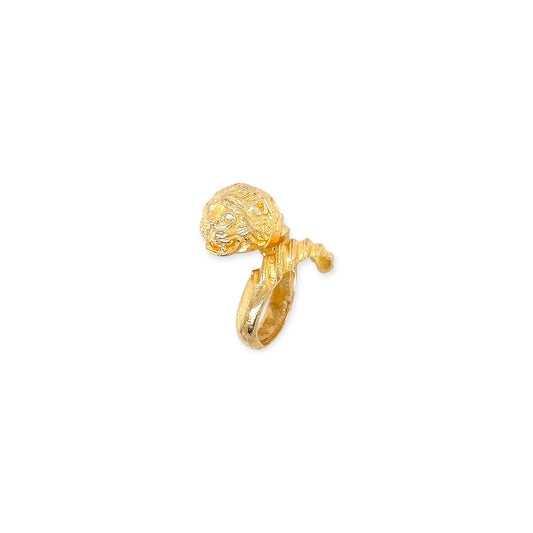 Gold Chimera Head Bypass Ring
