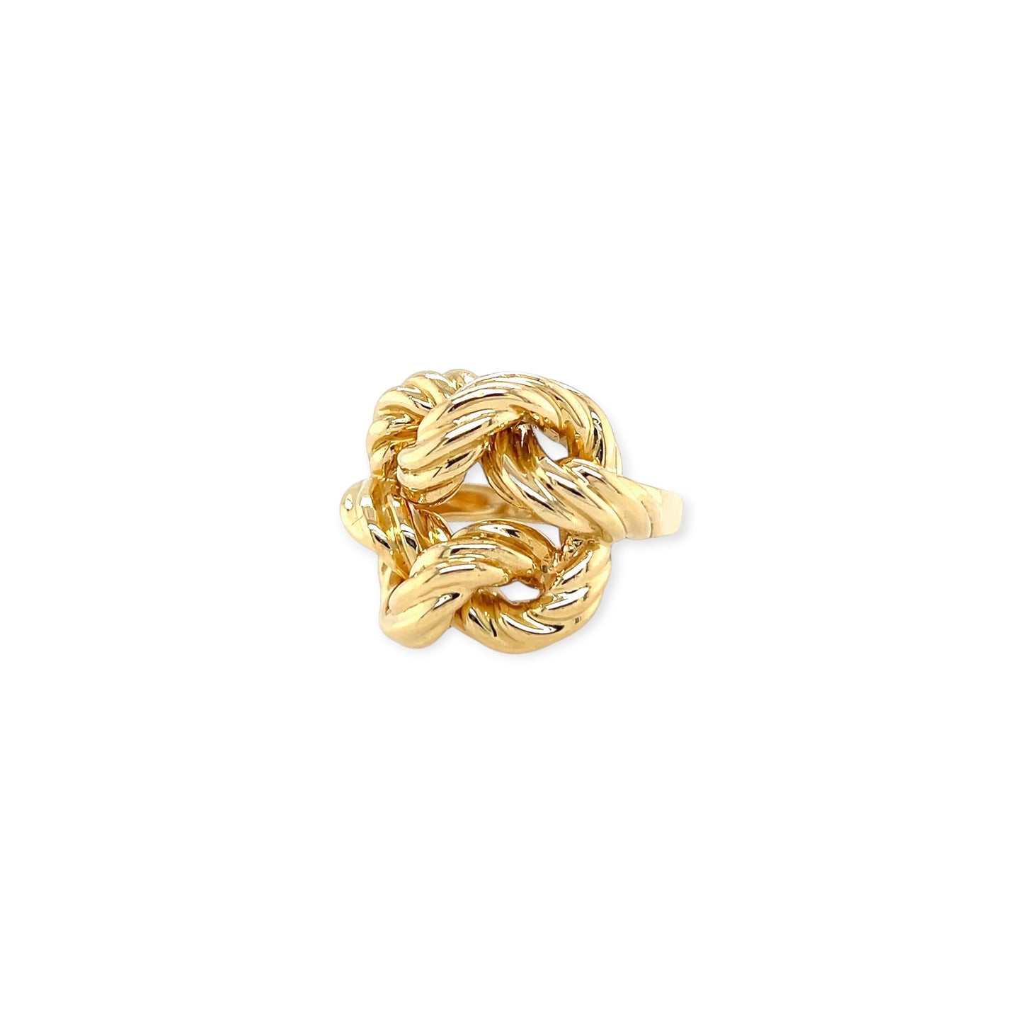 Gold Ropework Love Knot Ring
