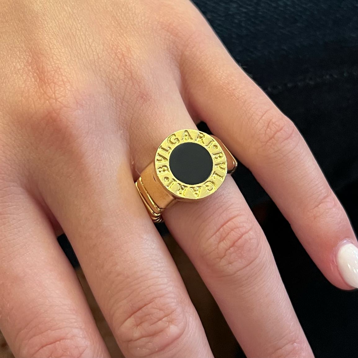 Bulgari Bulgari Gold Black Onyx Ring