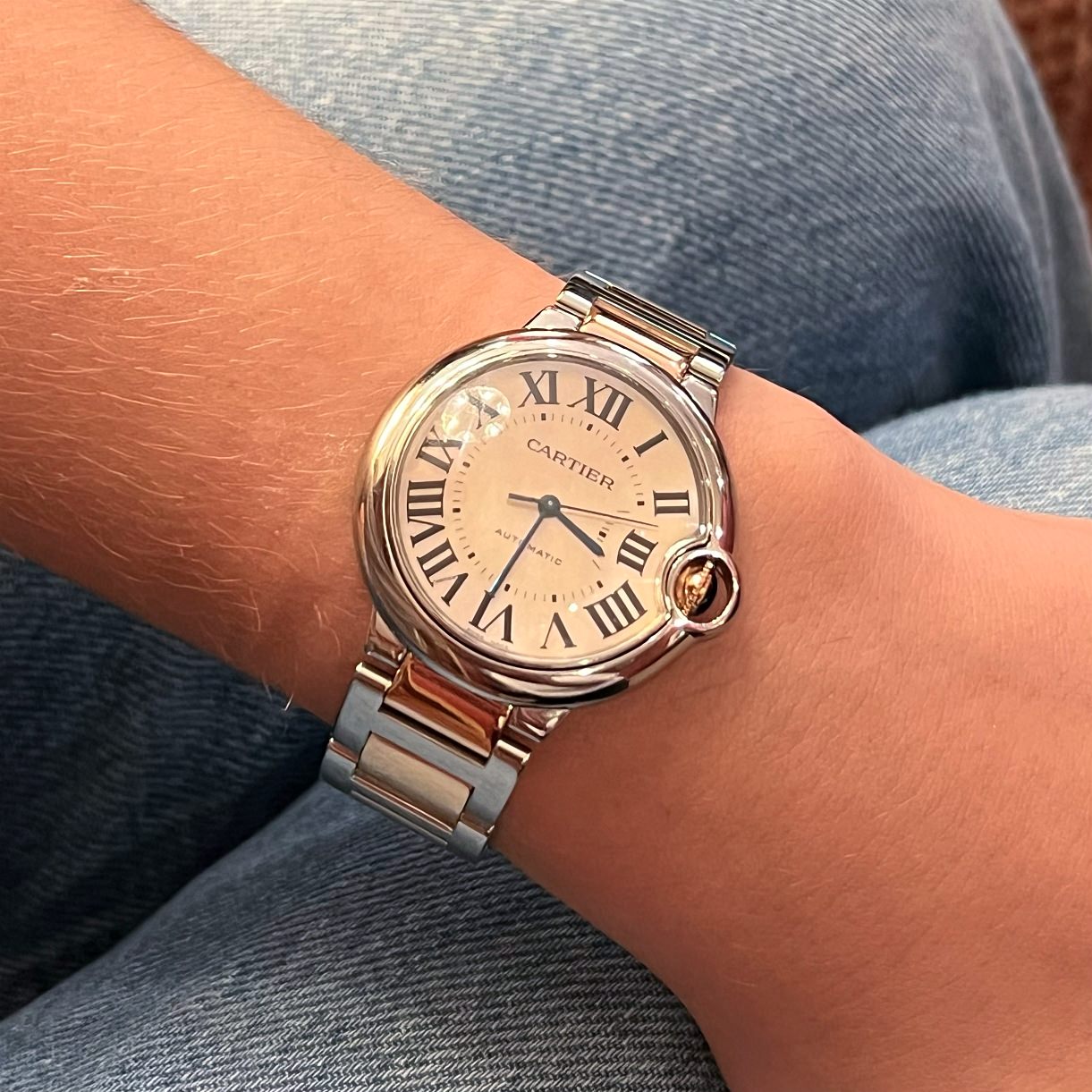 Cartier Ballon Bleu Rose Gold Stainless Steel Watch