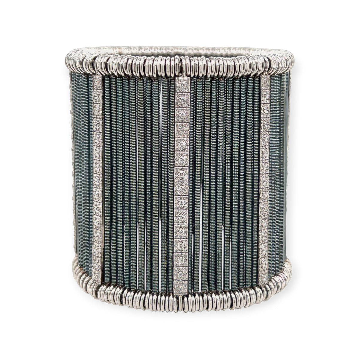 Sabbadini White Gold Diamond Coil Bracelet
