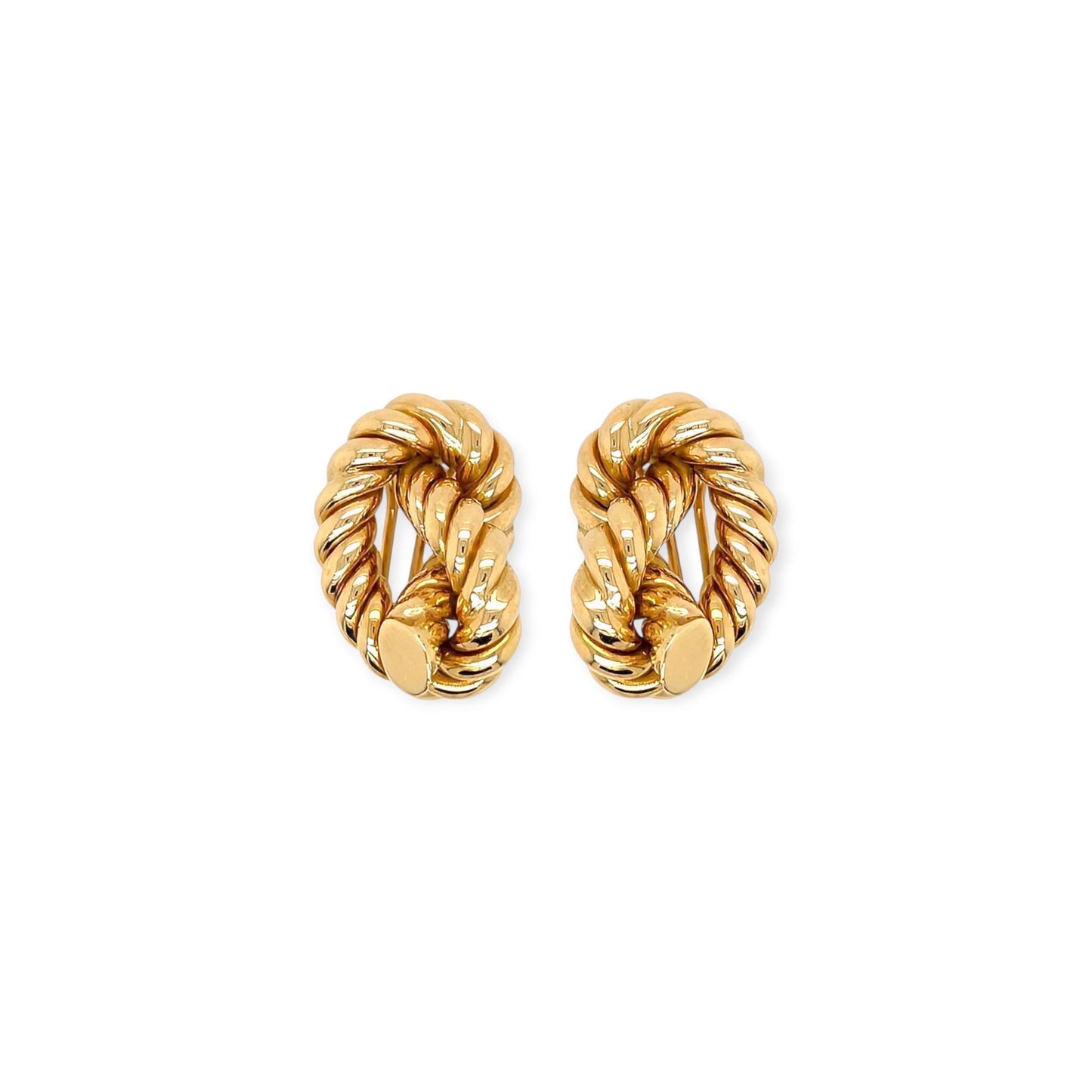 Gold Ropework Knot Earrings