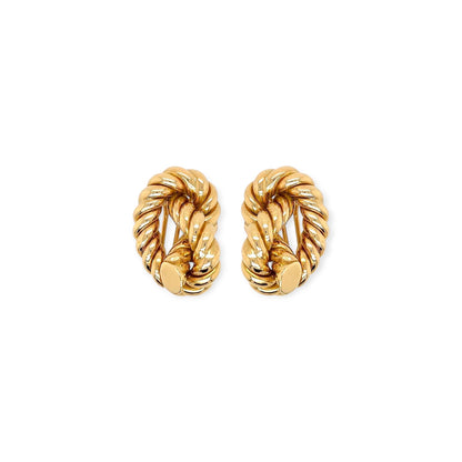 Gold Ropework Knot Earrings