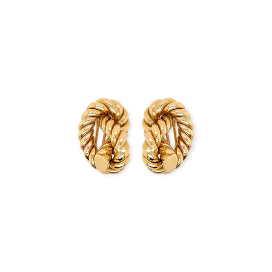 Gold Ropework Knot Earrings