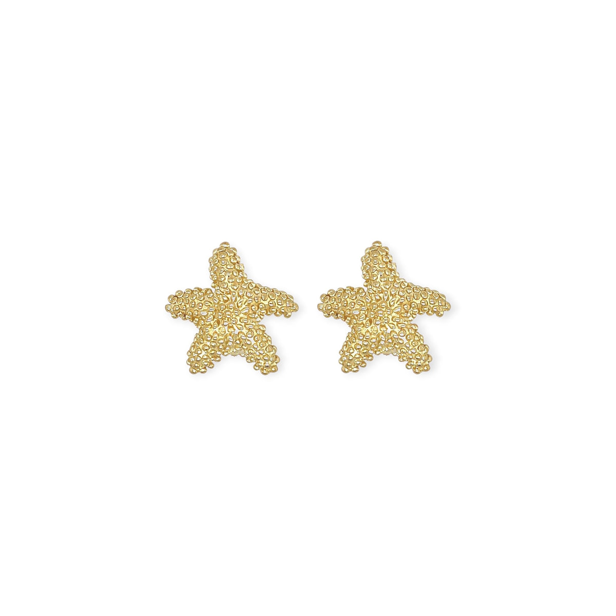 Tiffany Gold Textured Starfish Earrings