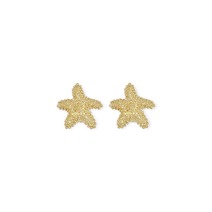 Tiffany Gold Textured Starfish Earrings