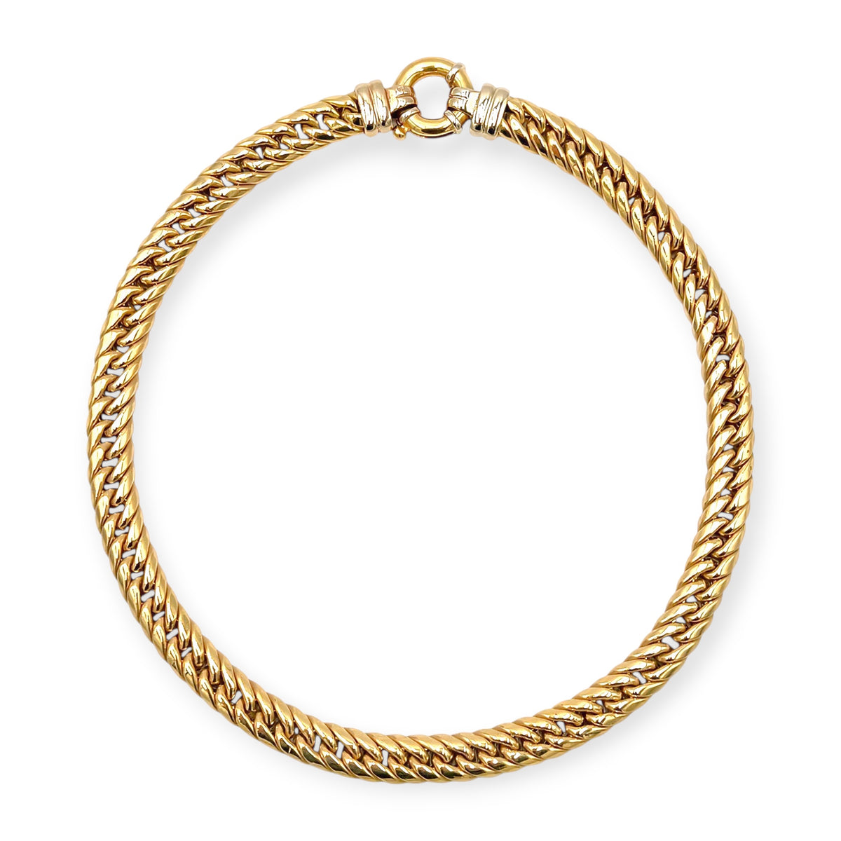 Gold Curb Link Necklace