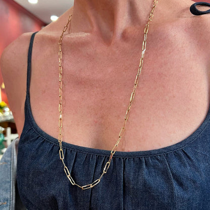 Gucci Gold Link to Love Paperclip Necklace