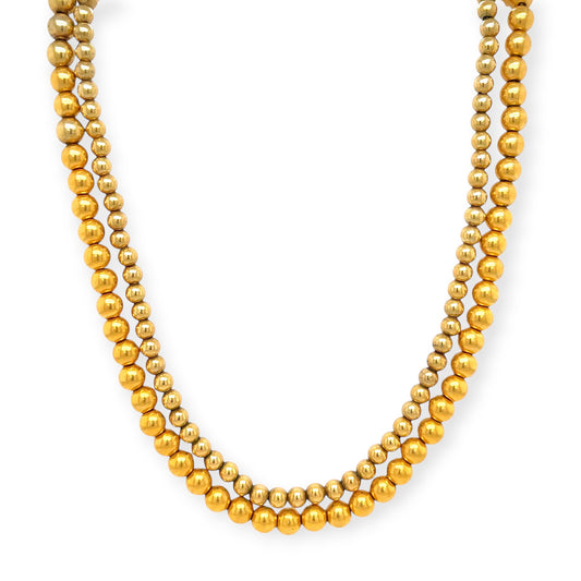 Gold Graduated Bead Necklace