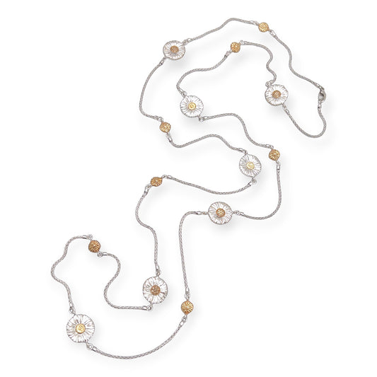 Buccellati Blossoms Daisy Silver Colored Diamond Necklace
