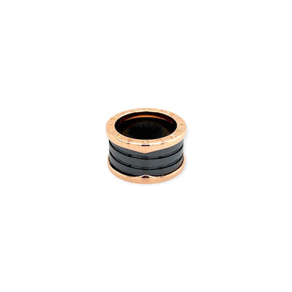 Bulgari B Zero1 Rose Gold Black Ceramic Ring