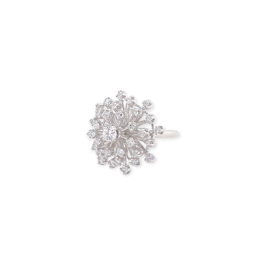 White Gold Diamond Starburst Ring