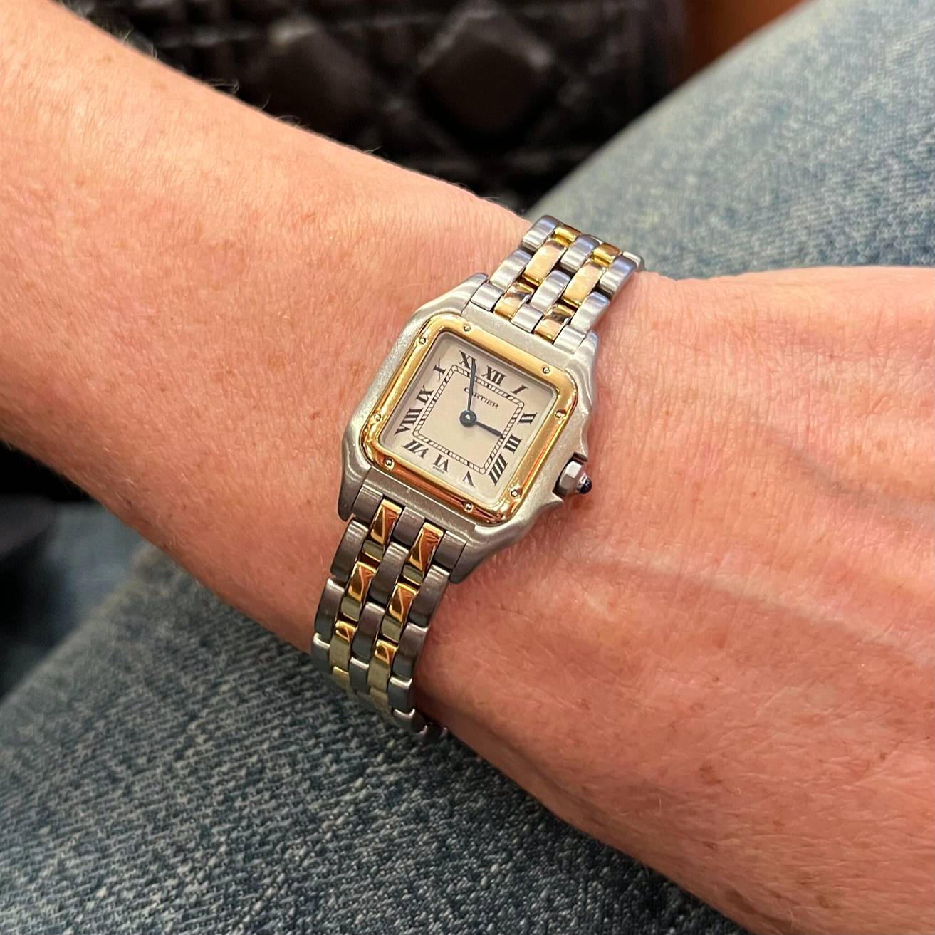 Cartier Panthere Gold Stainless Steel Watch