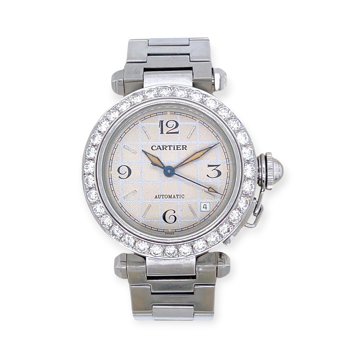 Cartier Pasha de Cartier Stainless Steel Diamond Watch