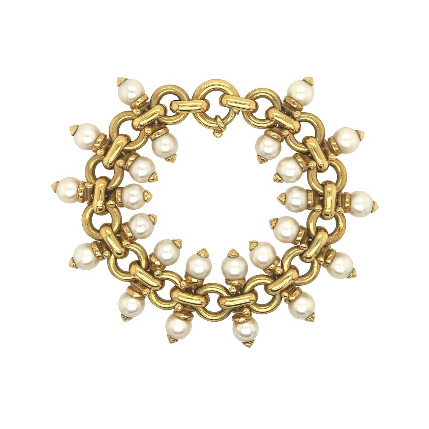 Torres Gold Pearl Link Bracelet