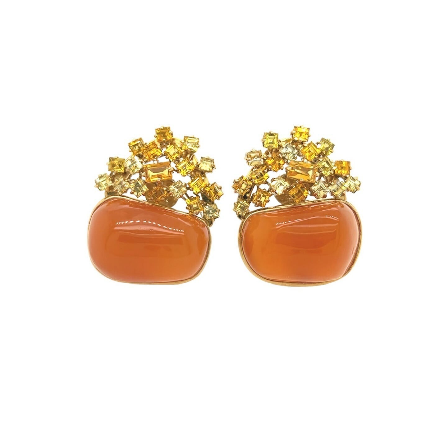 Andrew Clunn Carnelian Citrine Zircon Earrings