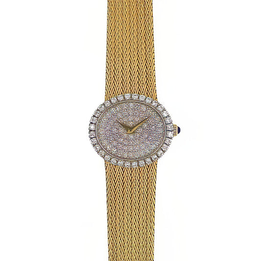 Baume & Mercier Gold Diamond Mesh Bracelet Watch