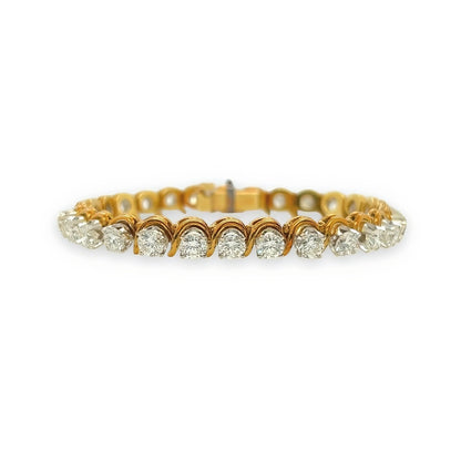 Round Brilliant Diamond Straightline Bracelet