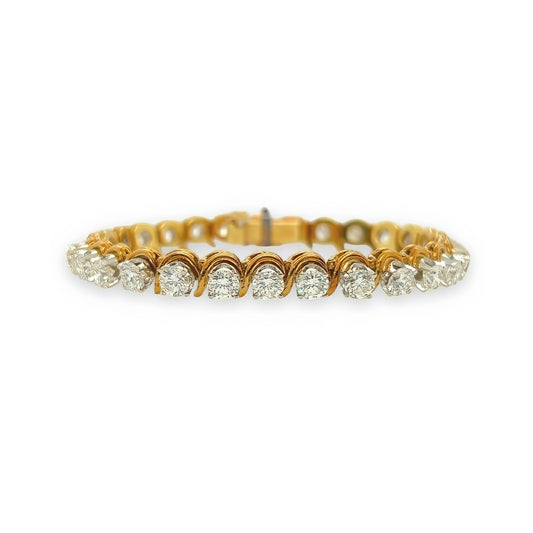 Round Brilliant Diamond Straightline Bracelet