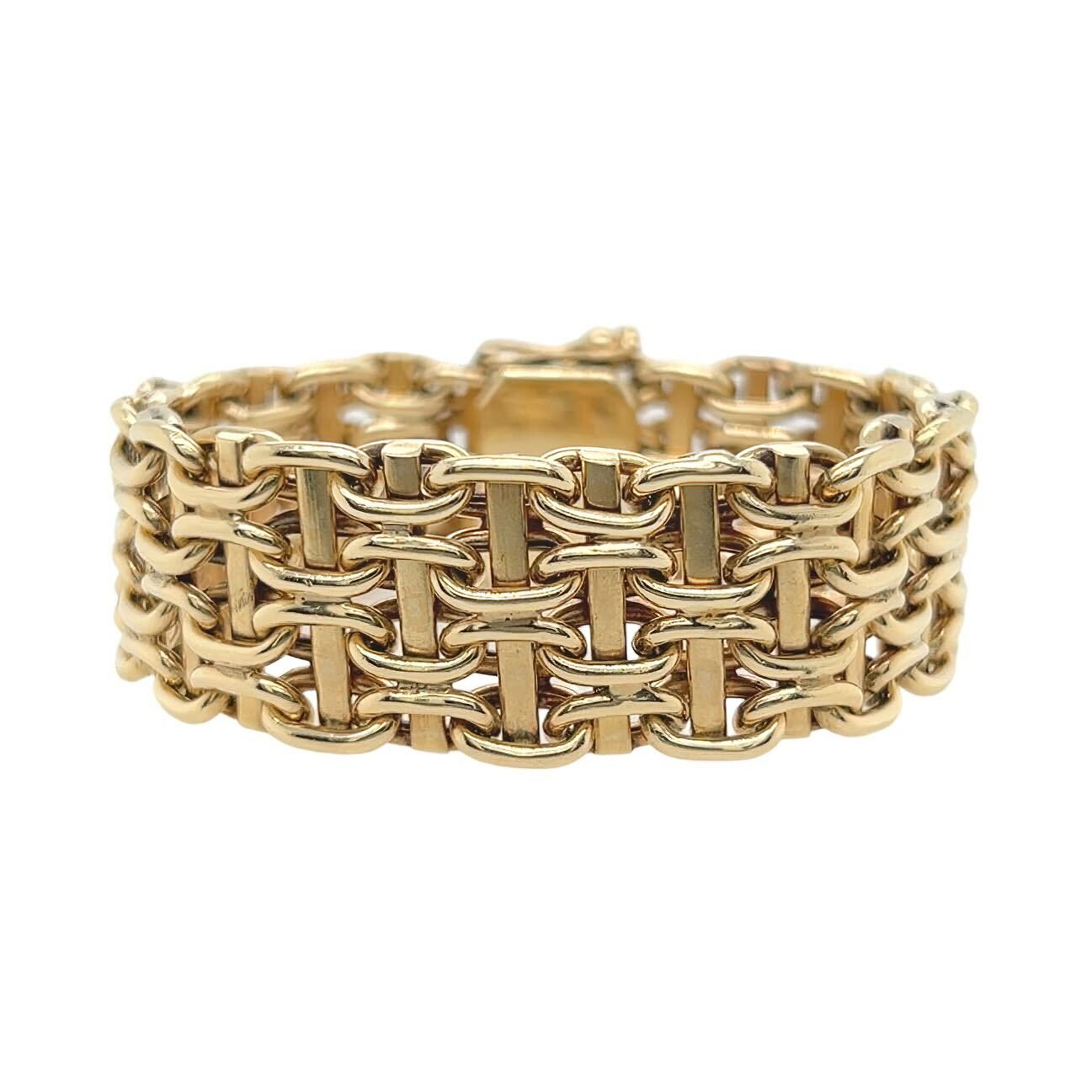 Basketweave Gold Bracelet