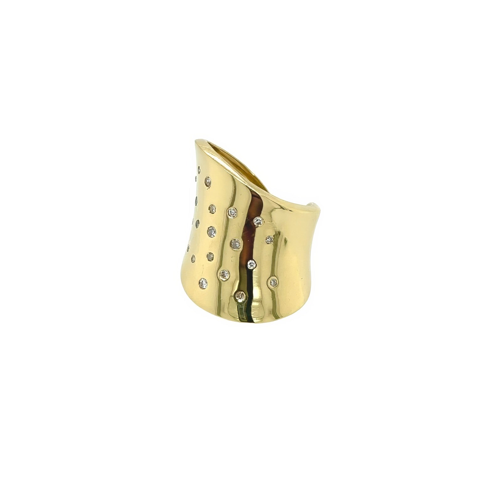 Robert Lee Morris Gold Diamond Sculptural Ring