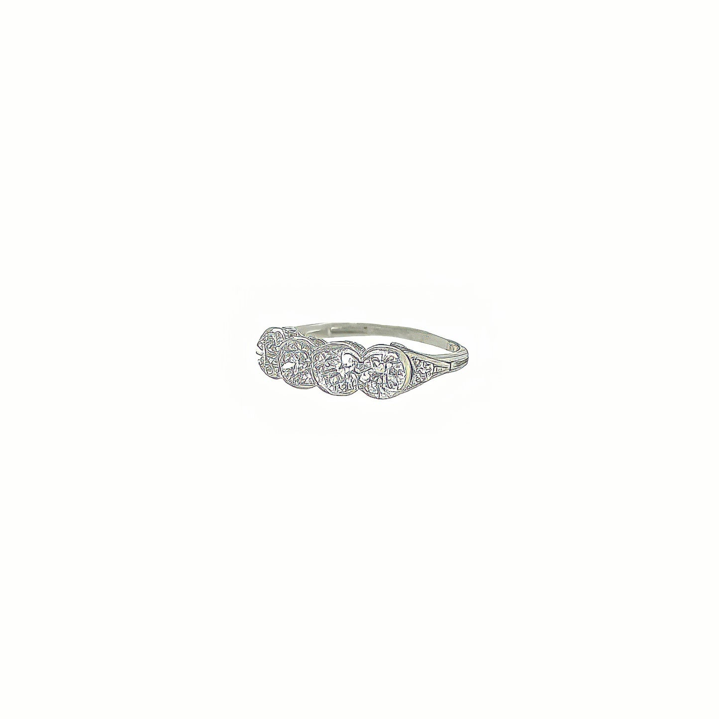 Edwardian Four Old European Cut Diamond Ring