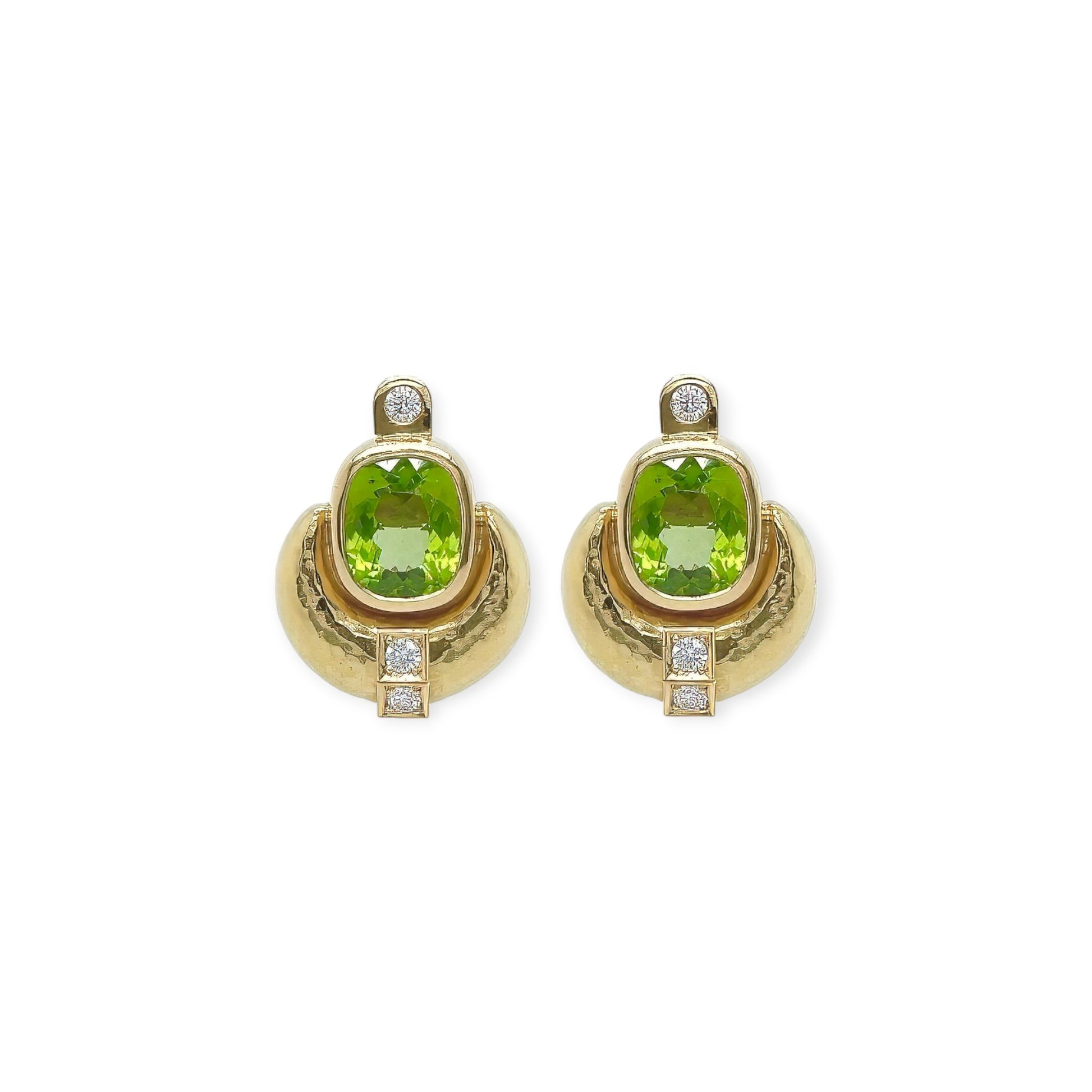 Elizabeth Gage "Eleanor" Peridot Diamond Earrings