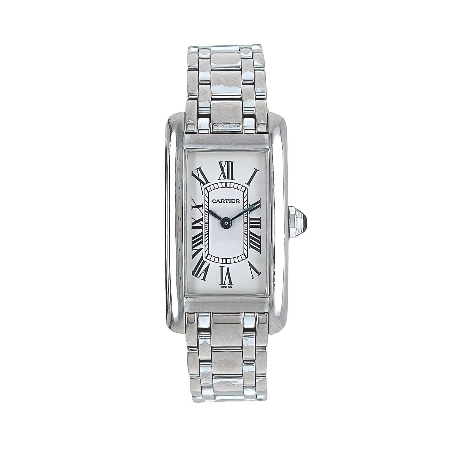 Cartier "Tank Americaine" White Gold Watch