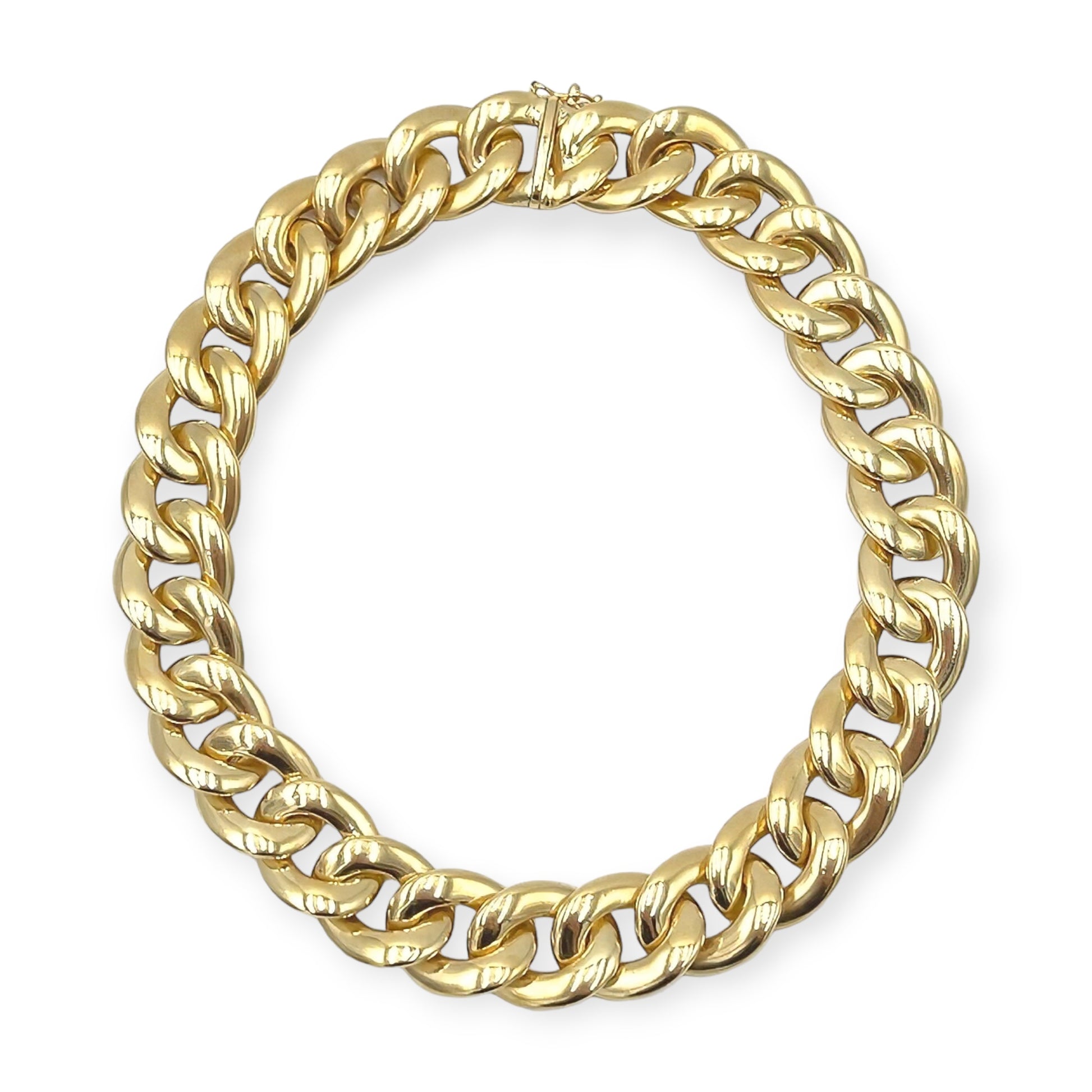 Gold Curb Link Necklace