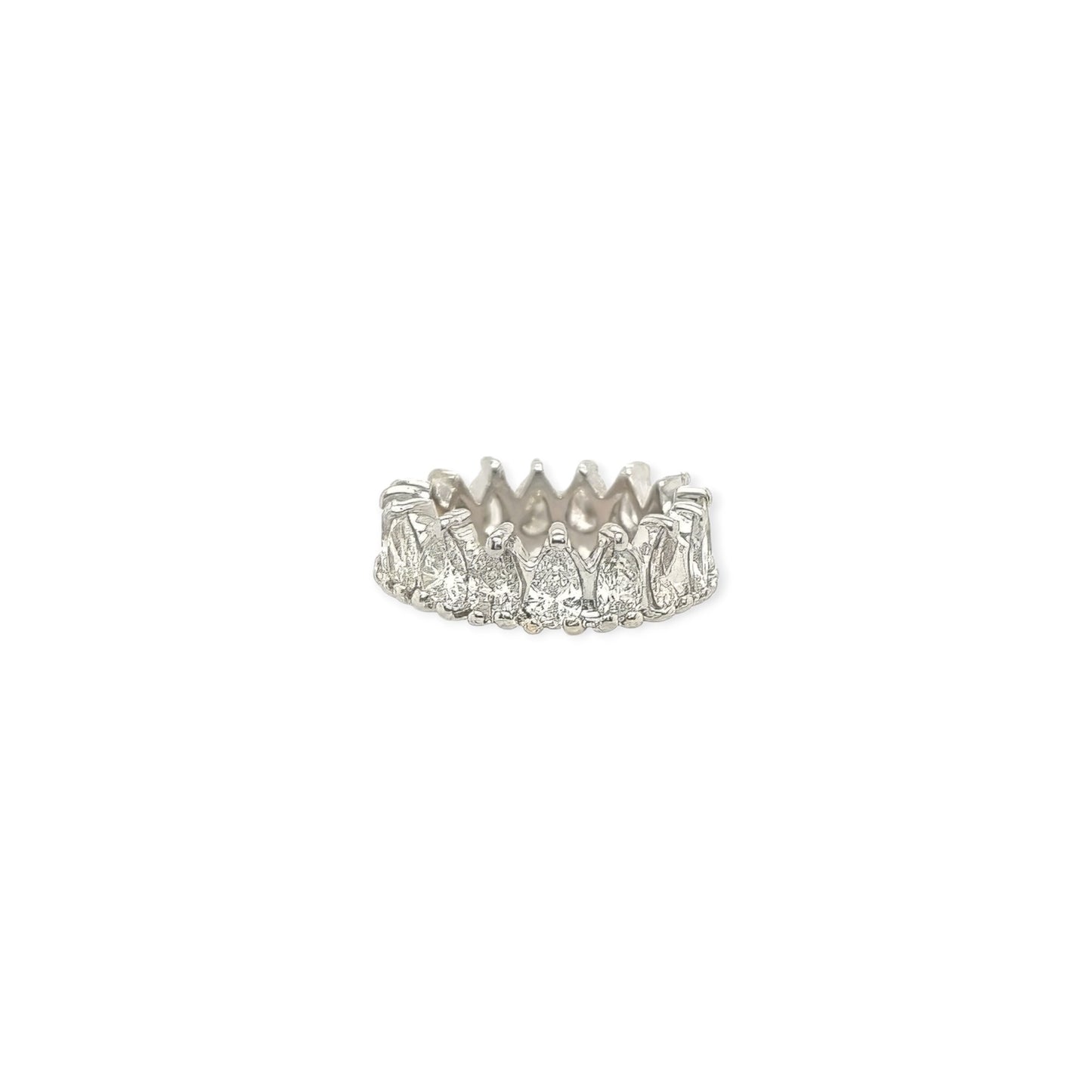 Pear Shaped Diamond Eternity Band Ring