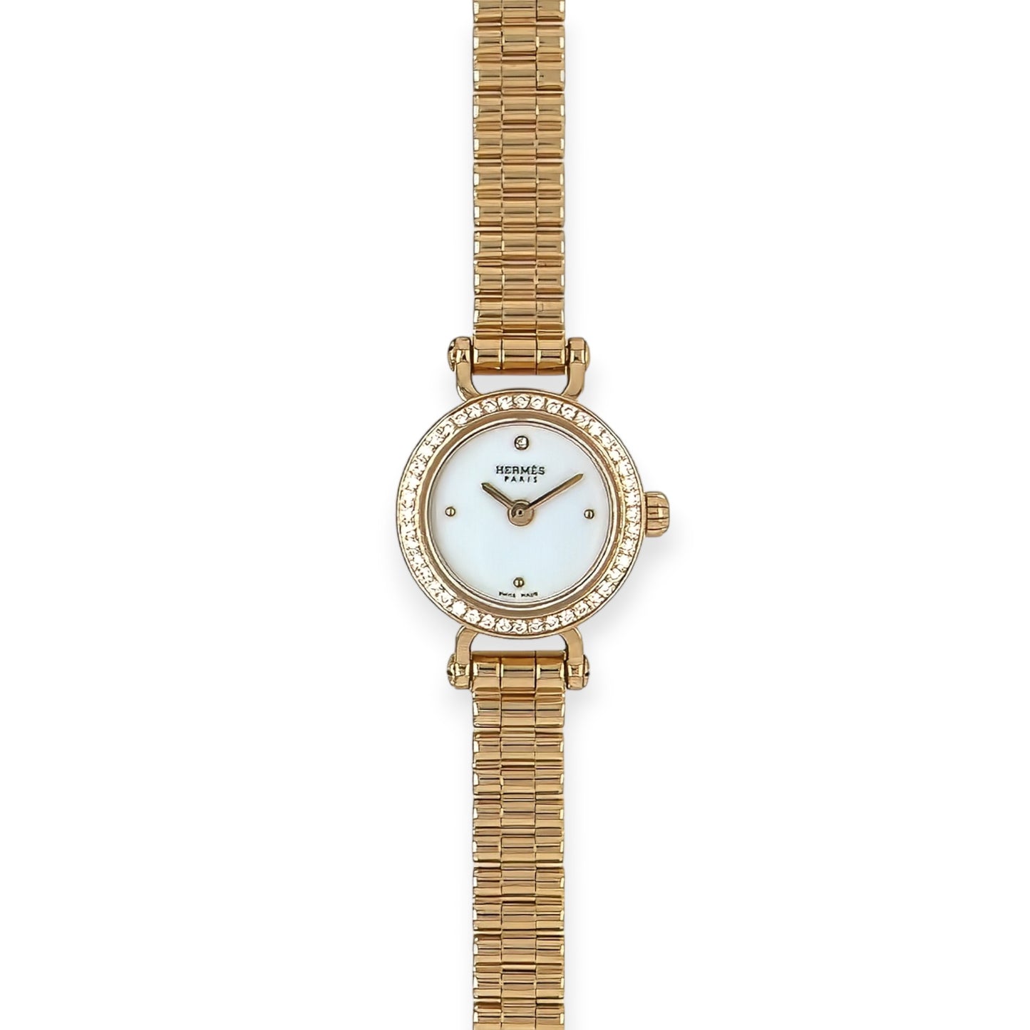 Hermes Faubourg Gold Diamond Watch