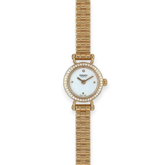 Hermes Faubourg Gold Diamond Watch