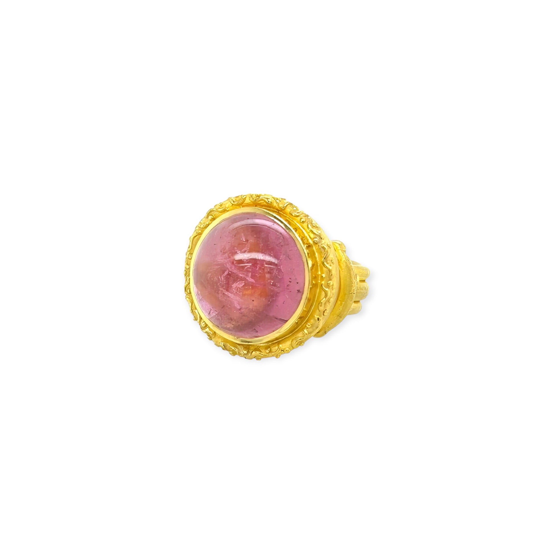 Denise Roberge Pink Tourmaline Gold Ring