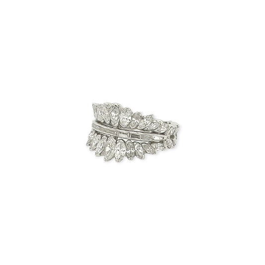 Marquise Cut Diamond Band Ring