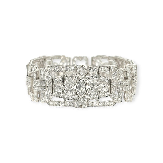 Art Deco M. Waslikoff & Sons Diamond Bracelet