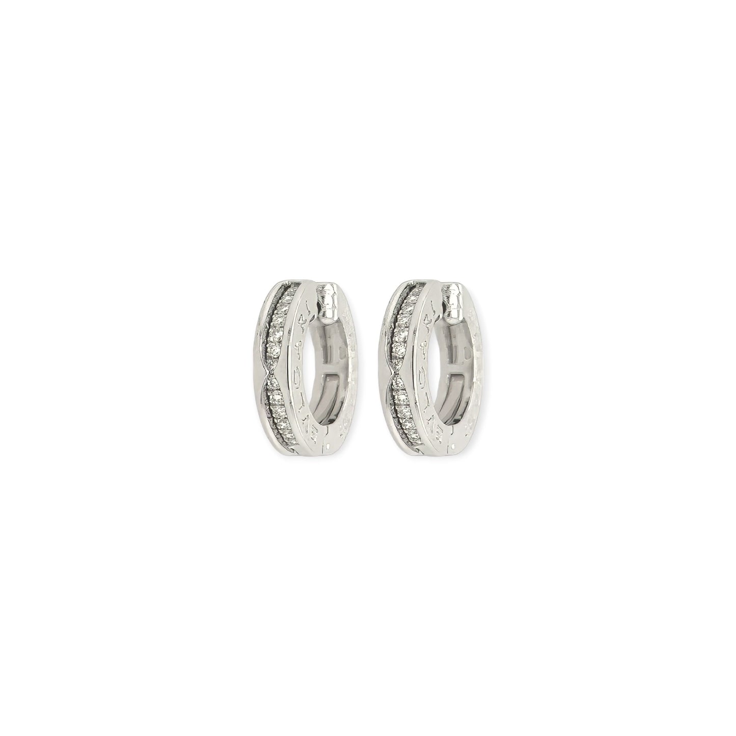 Bulgari "B Zero 1" White Gold Diamond Earrings