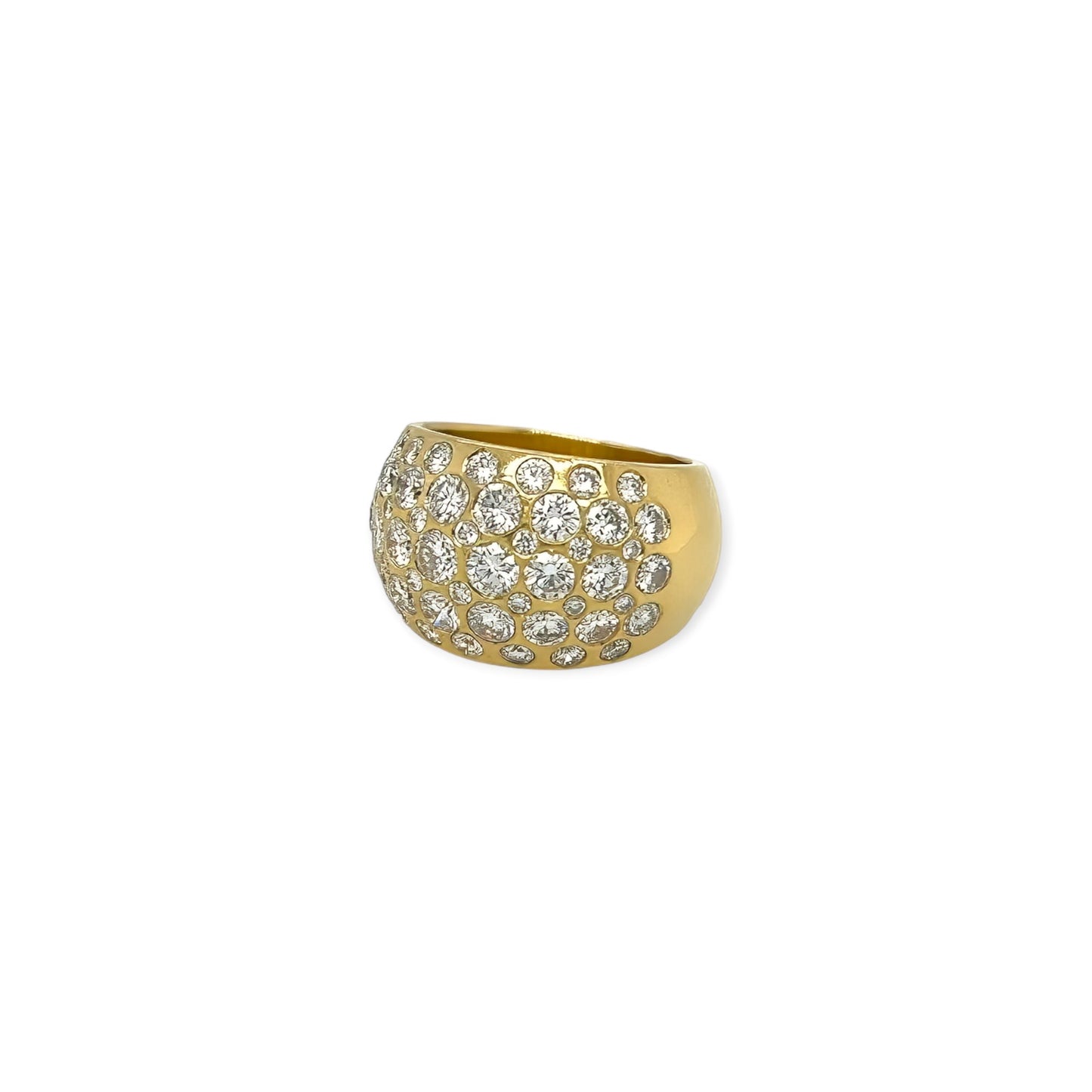 Gold Diamond Bombe Ring